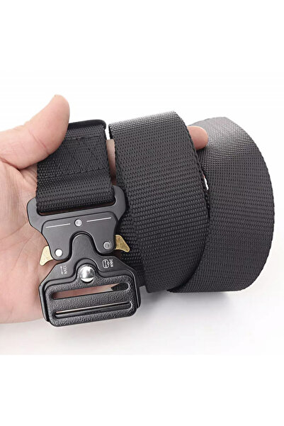 PUFO Tactical Combat belt for men 3.8 x 123 cm, durable, gray