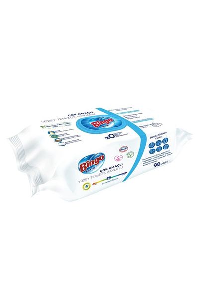 Bingo Surface Cleaning Towel 96 Pieces White Soap