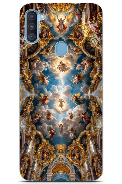 moonset Samsung Galaxy A11 / M11 Uyumlu Sanat Tasarımlı Baskılı Şeffaf Telefo...