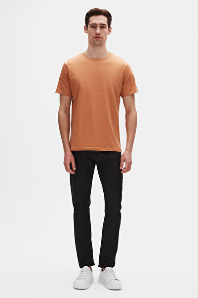 D'S Damat Ds Damat Slim Fit Cinnamon Crew Neck 100% βαμβακερό αναπνεύσιμο μπλουζάκι