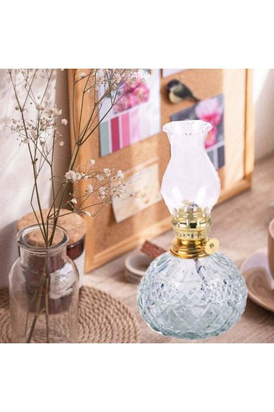 PUFO Tinyglass Oil Lamp With Wick, 17 Cm