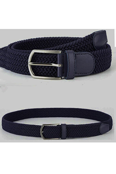 PUFO Curea elastică marinarească pentru bărbați 120-130 x 3,5 cm, reglabilă, bleumarin