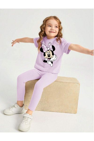 bebekpare Girl's Tights Set with Cute Mouse Print