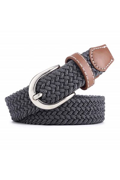 PUFO Sailor Elastic Belt For Men 120-130 X 3.5 Cm, Adjustable, Gray/brown