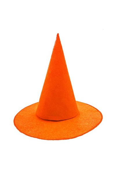 Store Orange Felt Witch Hat