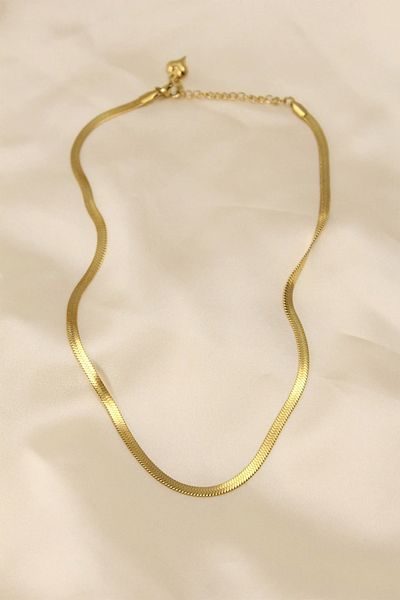 Clariss 316l الصلب لون الذهب 45 سم سلسلة نموذج قلادة نسائية إيطالية