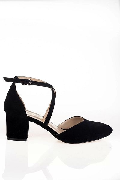 PayBuy Women's Fashion Stylish Black Suede Heeled Classic Shoes Heels Wedding Engagement Night Evening Dress Shoes