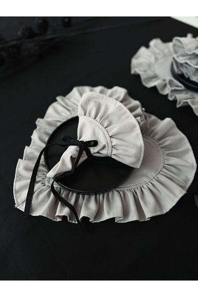 KaiHome Moonlit Linen Fabric Frilly Napkin 2 Pcs