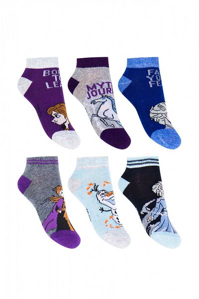 Frozen Set 6 sosete fete Frozen Multicolor 27-30 EU