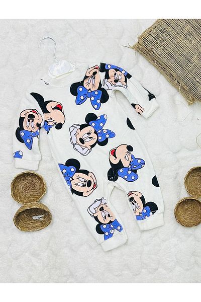 RİYSGİYİM Monthly Printed Girl's Jumpsuit 6-12-18-24 Months