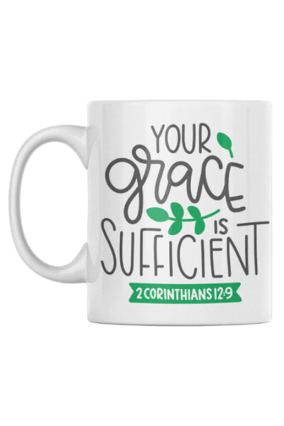 OEM Εξατομικευμένη λευκή κούπα "Η Χάρη μου είναι Αρκετή για Σένα", INOVATIX®....