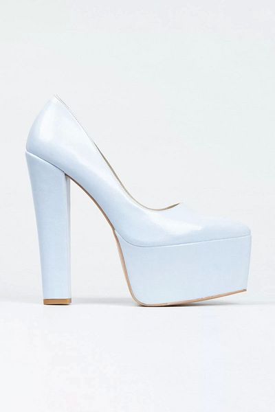 PayBuy Moda femei elegantă fucsia din piele lacuită clasică cu toc gros cu platformă nuntă logodna seară rochie de seară pantofi