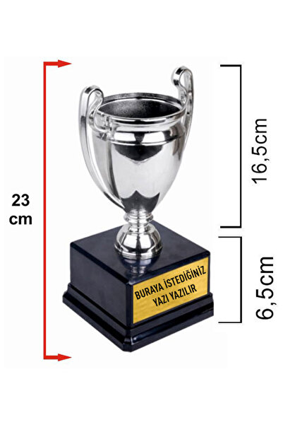 imzatasarım Şampiyonlar Ligi Mini Kupası (23 cm) Kişiye Özel Yazı Yazılır Kup...