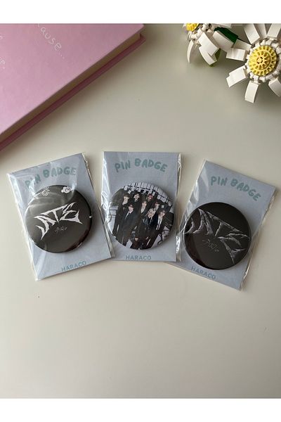 Hara Company Stray Kids Kpop Group Ate Album Set (Badge, Keychain, Sticker Pack)