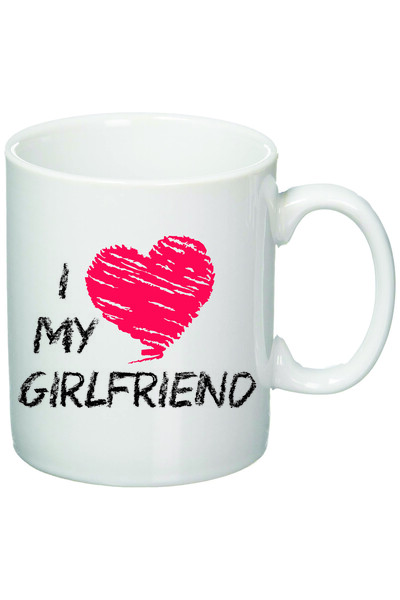 OEM Εξατομικευμένη λευκή κούπα "αγαπώ την κοπέλα μου", INOVATIX®. 330 ml