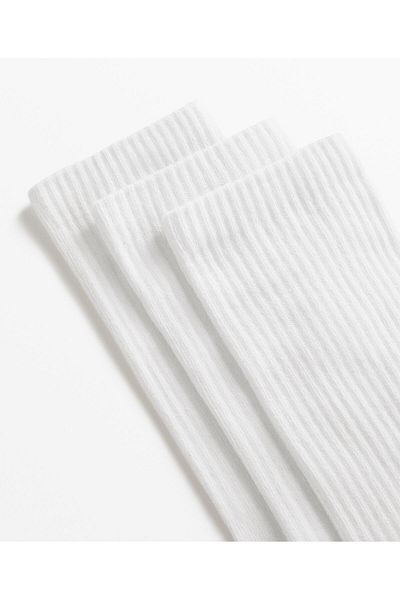 MEM SOCKS 3-Piece Cotton Seamless Throat Rubber Braided Knitwear Tennis Socks Four Seasons
