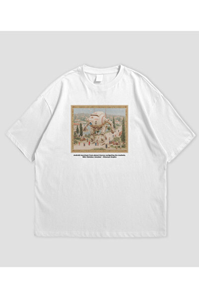 SVART WEAR Androids στην Κωνσταντινούπολη Σχεδιασμένο Unisex Oversize T-shirt