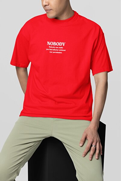 Butik رجل/امرأة - لا أحد يستطيع أن يفعل - تي شيرت مطبوع برقبة دائرية وأكمام ق...