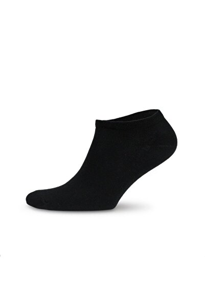 Go With 8'li Erkek Siyah Pamuklu Yumuşak Elastanlı Kısa Spor Düz Patik Çorap 3114
