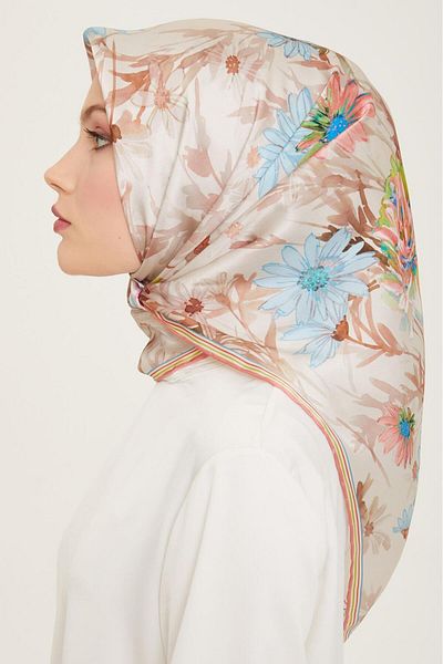Armine Μεταξωτό κασκόλ 2024 Καλοκαίρι - 9129-86 Soft Stone Twill