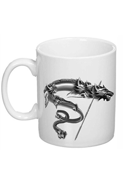 OEM Cană albă personalizată „Steagul Geto-Dac”, INOVATIX®. 330ml