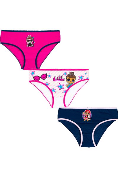 L.O.L. SURPRISE Set 3 chiloti fete,LOL Surprise, Multicolor 122-128 CM