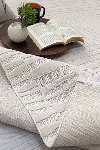 Decomia Home Fiora Dokuma Yıkanabilir Kaymaz Sisal Hav Salon Halısı Mutfak Halısı Yolluk