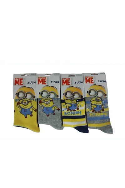 Minions Set of 4 children's socks Minions PH4705 Multicolor 27-30 EU