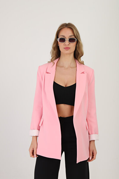 Milamia Jachetă elegantă, căptușită, fără nasturi, pentru femei