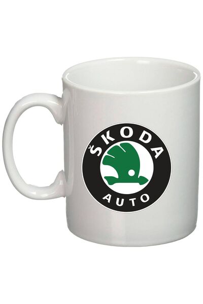 OEM Cană albă personalizată „Skoda”, INOVATIX®. 330ml