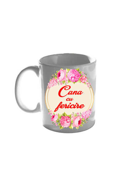 OEM Cană albă personalizată CANĂ CU FERICIRE, INOVATIX®. 330ml