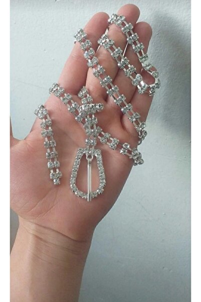 Mihra Aksesuar Tokalı taşlı kemer 2 sıralı