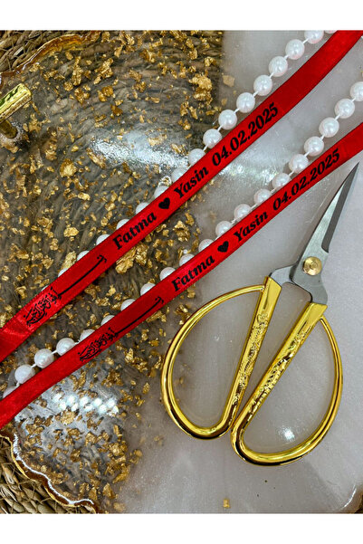 imzatasarım Dökülmeyen İncili Siyah Baskılı İsimli Söz ve Nişan Kurdelesi Sat...