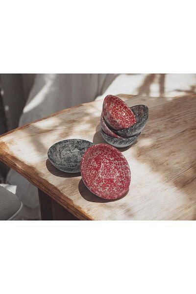 Home Ceramic 6-Piece Mixed Color Snack Bowl/Sauce Bowl/Jam Bowl