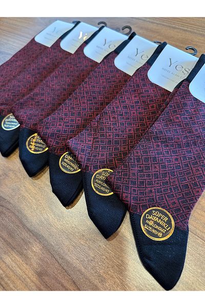 YEŞİL Bamboo Cotton Quality Comfortable Healthy Men's Socks 6 Pack