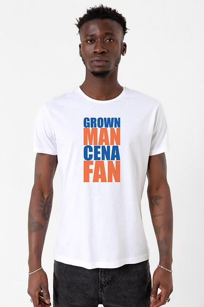 Tshirthane Tricou oversize pentru bărbați Wwe Grown Man Cena Fan alb