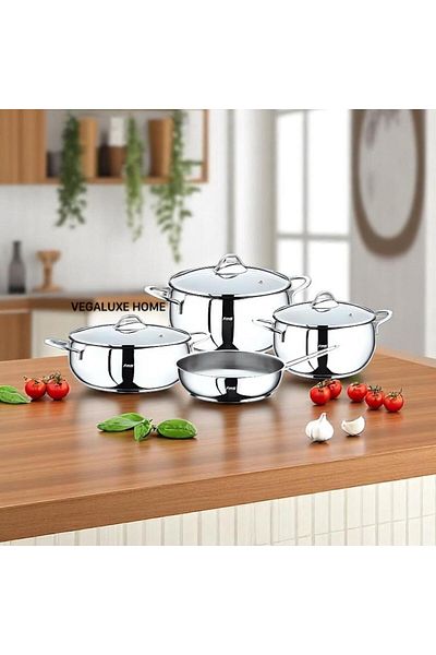 FMS 7 Piece Sphere Steel Cookware Set