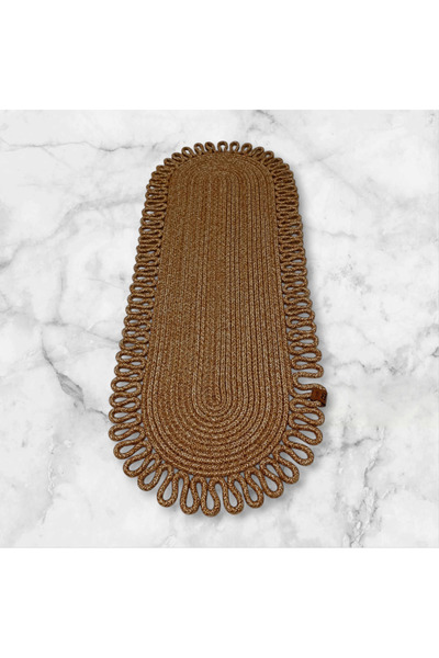 AZR HOME DESİGN Natural Jute Rope Handmade Wicker Table Runner Decor