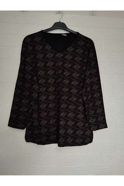 anne moda ankara Ολόσωμη καλοκαιρινή ΜΑΚΡΥΜΑΝΙΚΗ Μπλούζα 95% Viscose Anti-Sweat