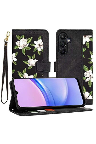 SKYDDAR INNOVATION Θήκη για Samsung Galaxy A15, Πορτοφόλι με λουλούδια, Ενσωμ...