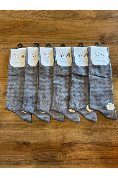 YEŞİL Мъжки чорапи от микромодал Comfort Jacquard, 6 броя