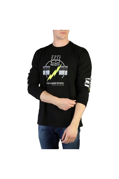 Diesel Diesel sports sweatshirt with graphic print Black/White 2XL INTL