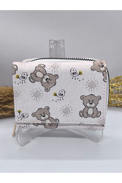 Ece Takı Aksesuar Patterned Paper Children's Small Size Wallet with Money and Coin Compartments