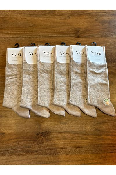 YEŞİL Мъжки чорапи от микромодал Comfort Jacquard, 6 броя