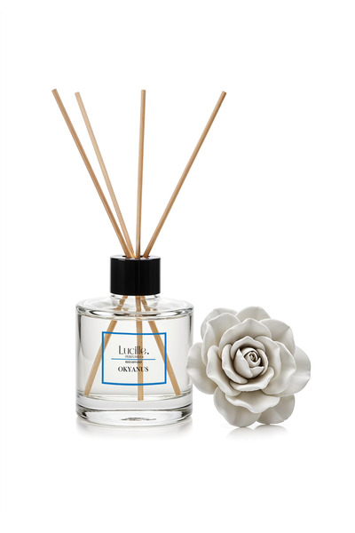 Okyanus Esanslı Bambu Çubuklu Oda Kokusu Mavi Lotus 130 ml - Özel Kutuda