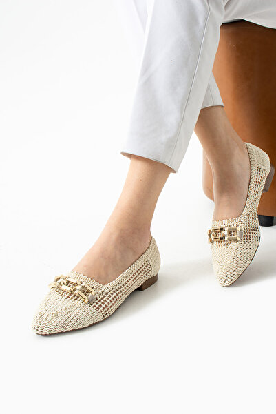 bolella kadın örme yumuşak dokulu hasır babet