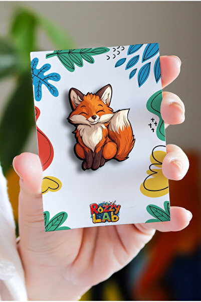 Rozzy Lab Tilki No.1 - Pin - Rozet - Broş - Yaka Çanta Aksesuar