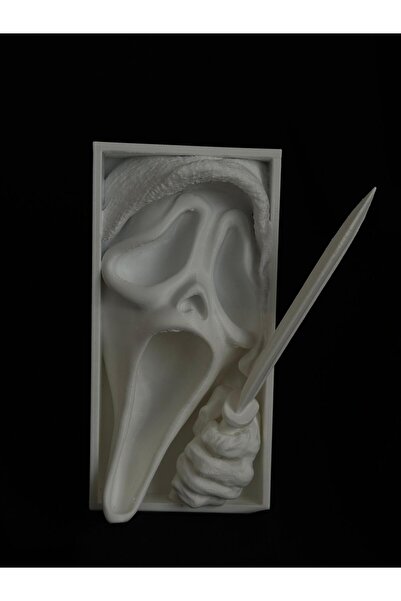 Korku Temalı Dekoratif Kitaplık Süsü - Scream Figürlü