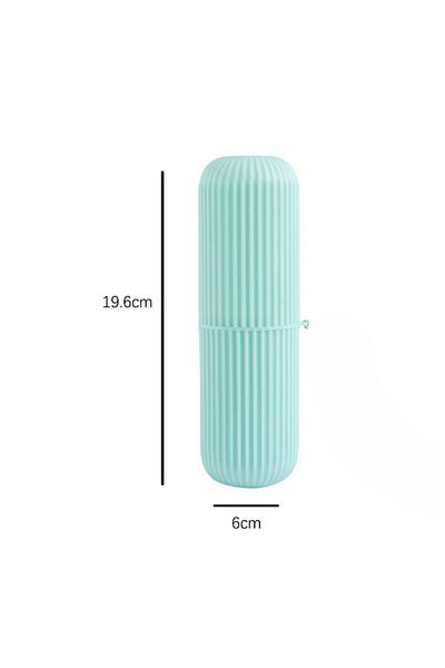 Emperium Travel Type Toothbrush Multi-Purpose Cylinder Storage Box for Glasses Makeup Brush with Drawstring (5122)