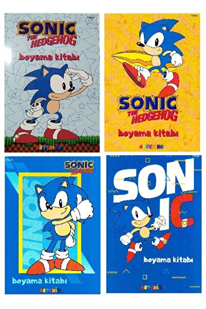 Artenino SONİC BOYAMA KİTABI-4' LÜ SET